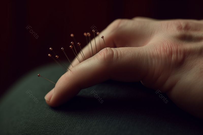 传统的医疗手法记忆针灸特写男性手指健康,高清,摄影图,摄影图片,图片大全,摄影图免费下载